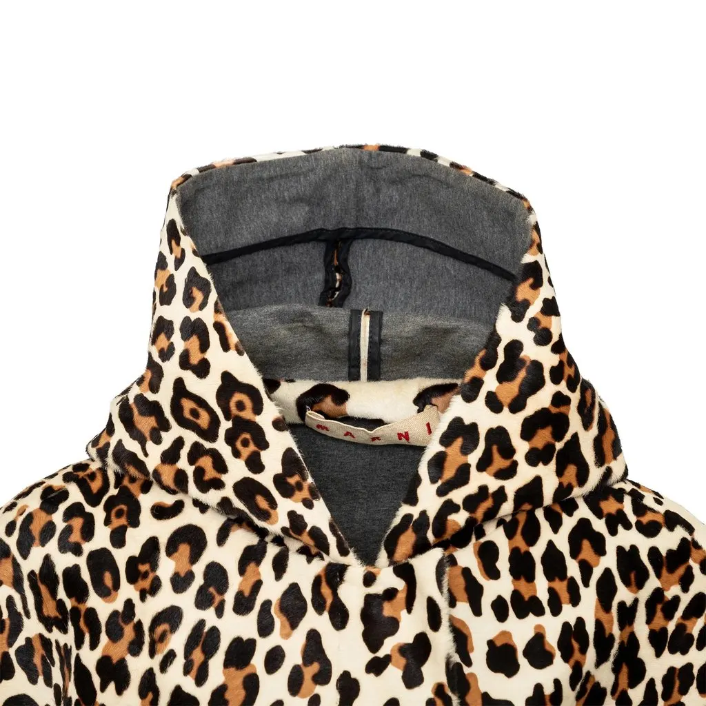 Marni Leopard Print Jacket - '10s MultiColor Cotton Good - Model View