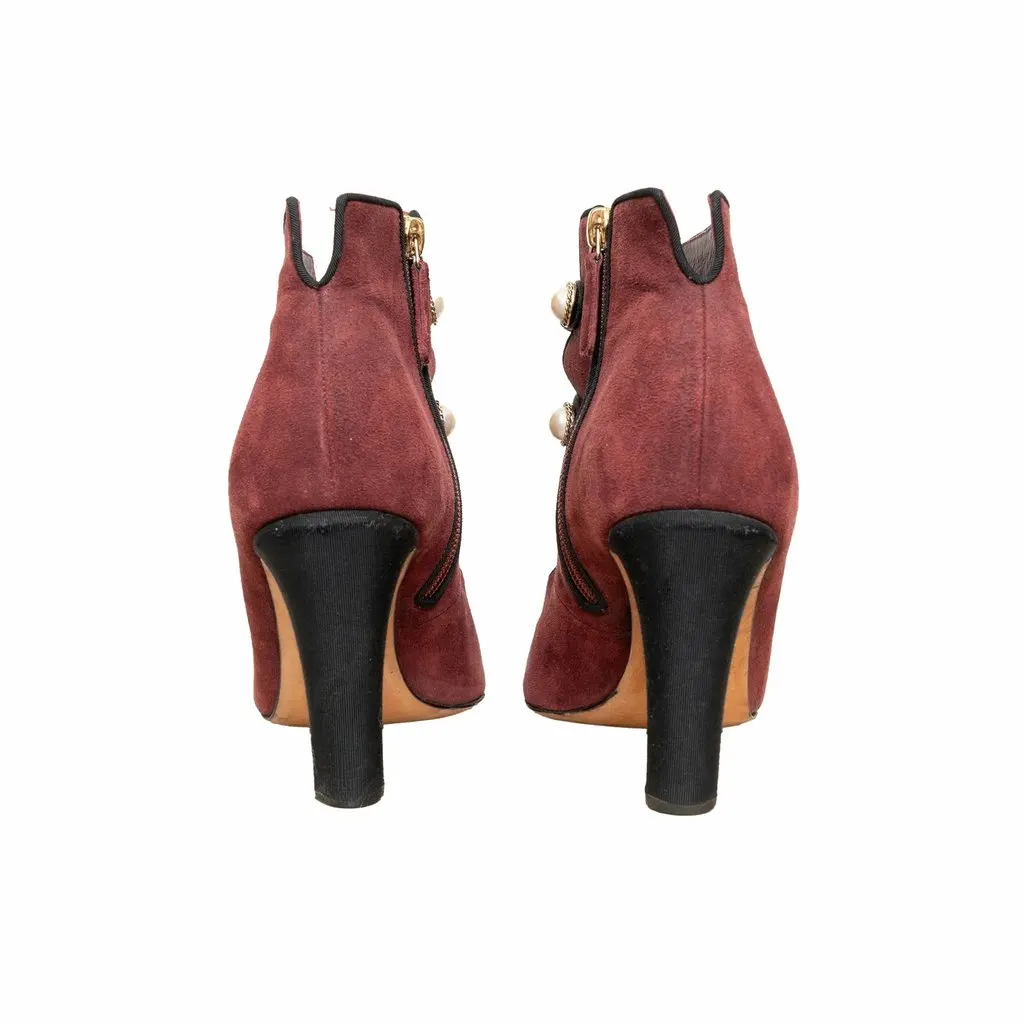 Chanel Ankle Boots - '10s Black Suede Good - Box View