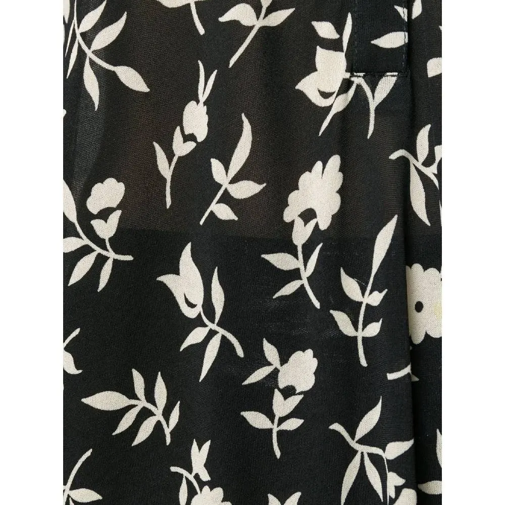 Gianni Versace Black and White Floral Blouse - '80s Black Good - Box View