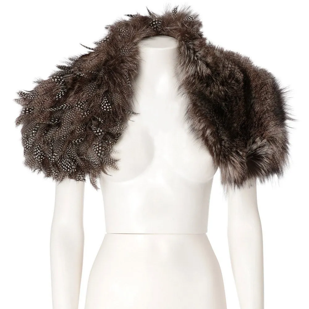 Gianfranco Ferré Silver Fox Fur Scarf - 2000s Silver Good - Front View