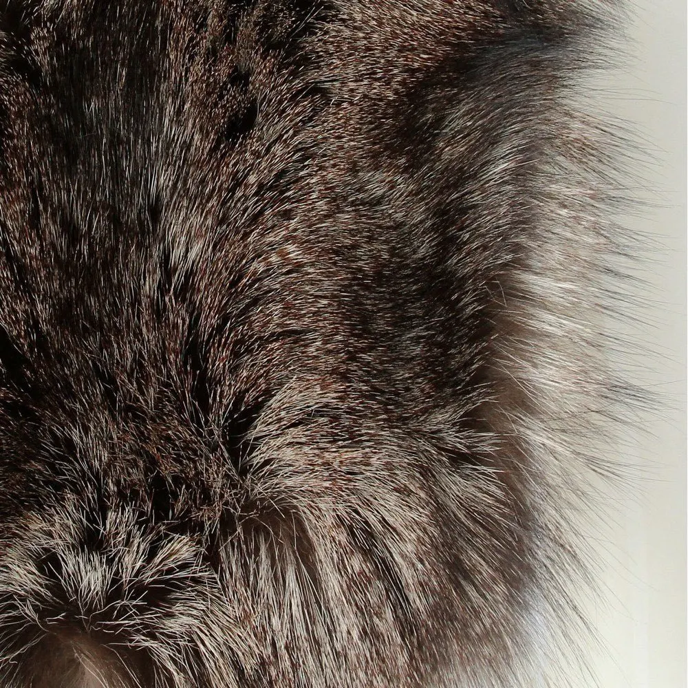 Gianfranco Ferré Silver Fox Fur Scarf - 2000s Silver Good - Box View