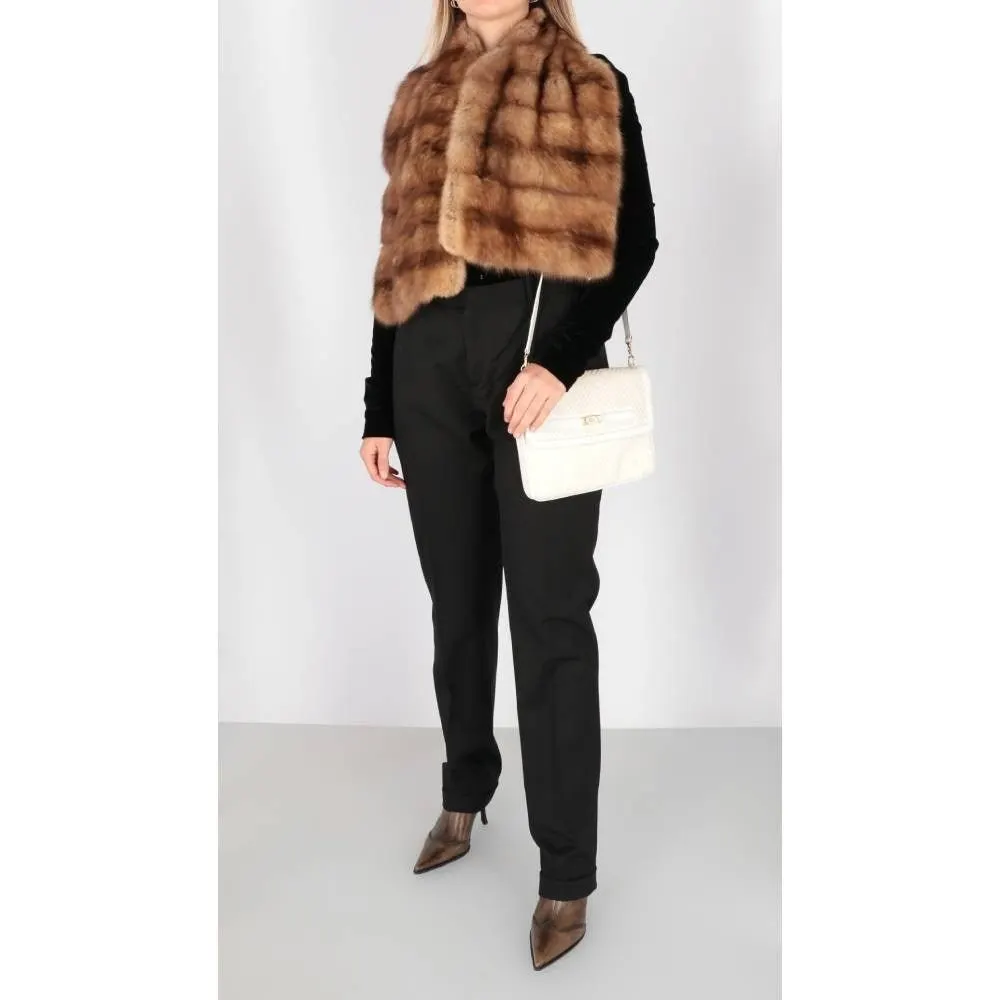 Gianfranco Ferré Brown Marten Fur Scarf - 2000s Brown Good - Back View