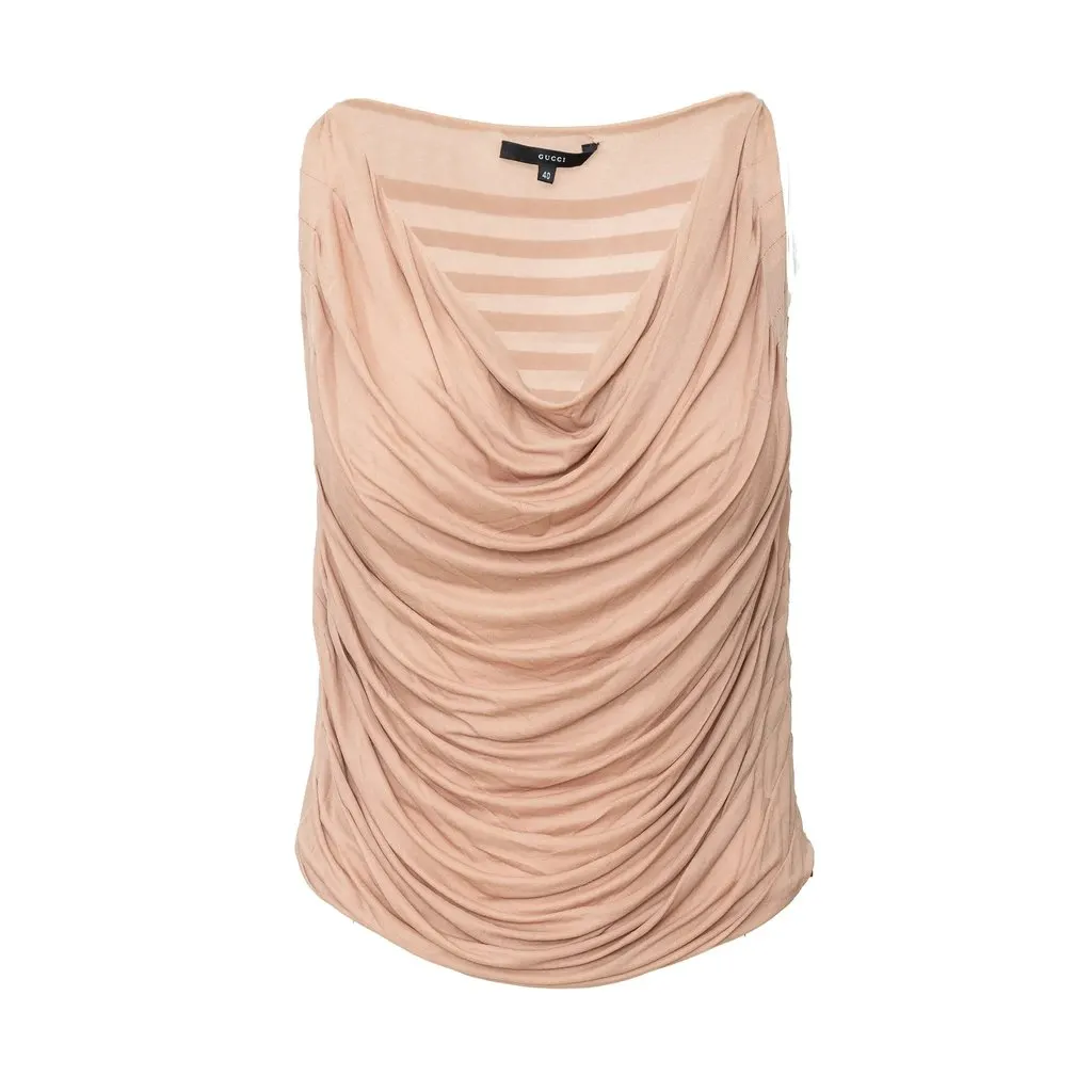 Gucci Ruched Top & Skirt Set - '90s Pink Good - Model View