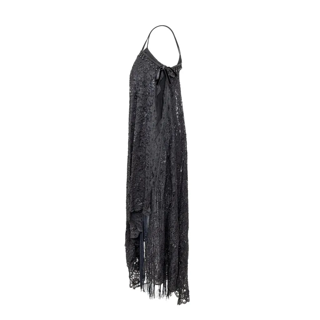 Dolce & Gabbana Embellished Lace Dress - '90s Black Lace Good - Back View
