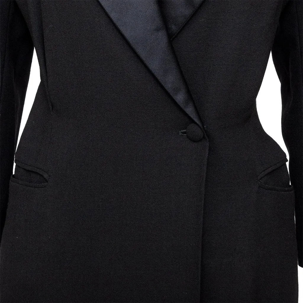 Ralph Lauren Blazer Dress - '00s Black Wool Good - Box View