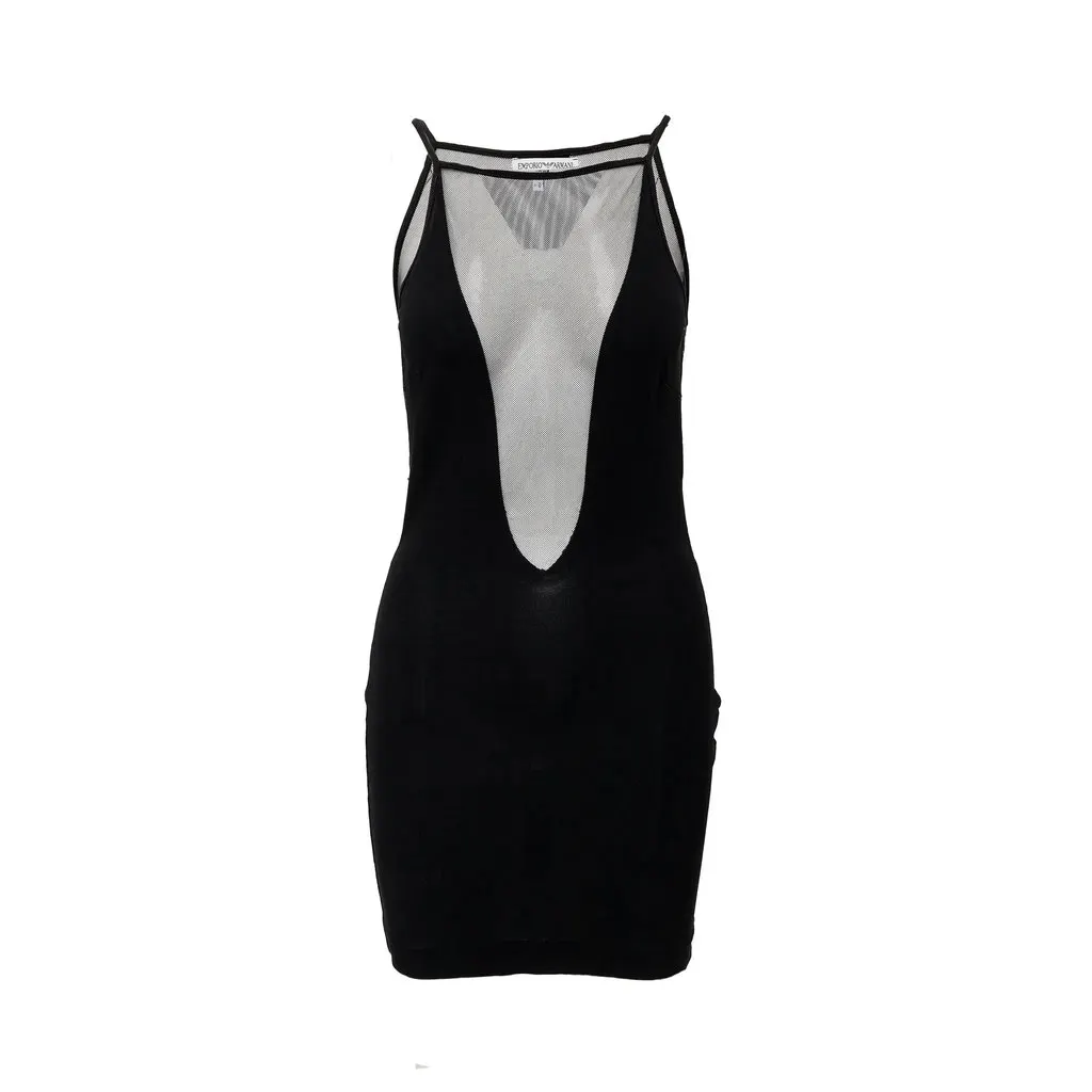 Emporio Armani Cut-out Dress - '00s Black Good - Front View