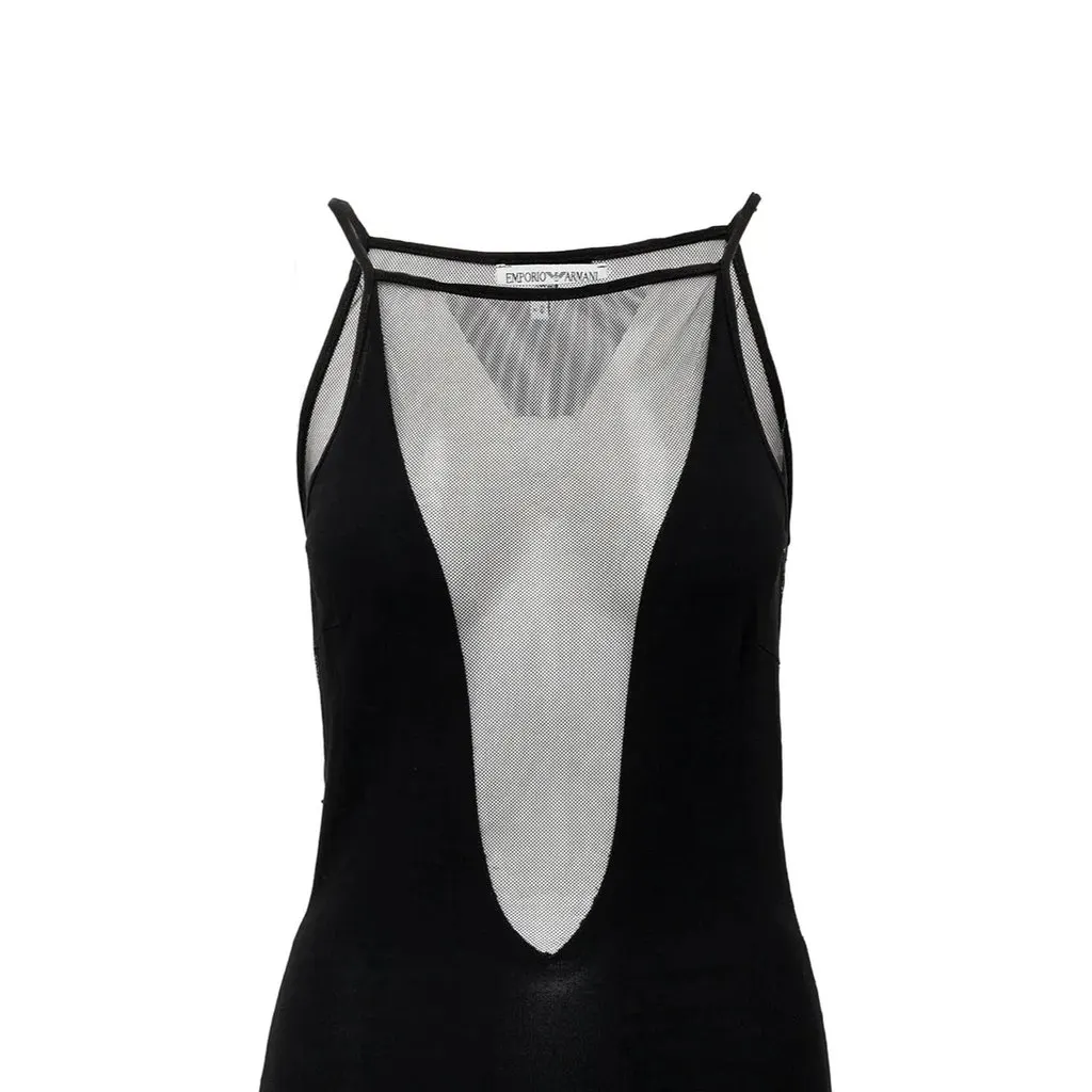 Emporio Armani Cut-out Dress - '00s Black Good - Model View