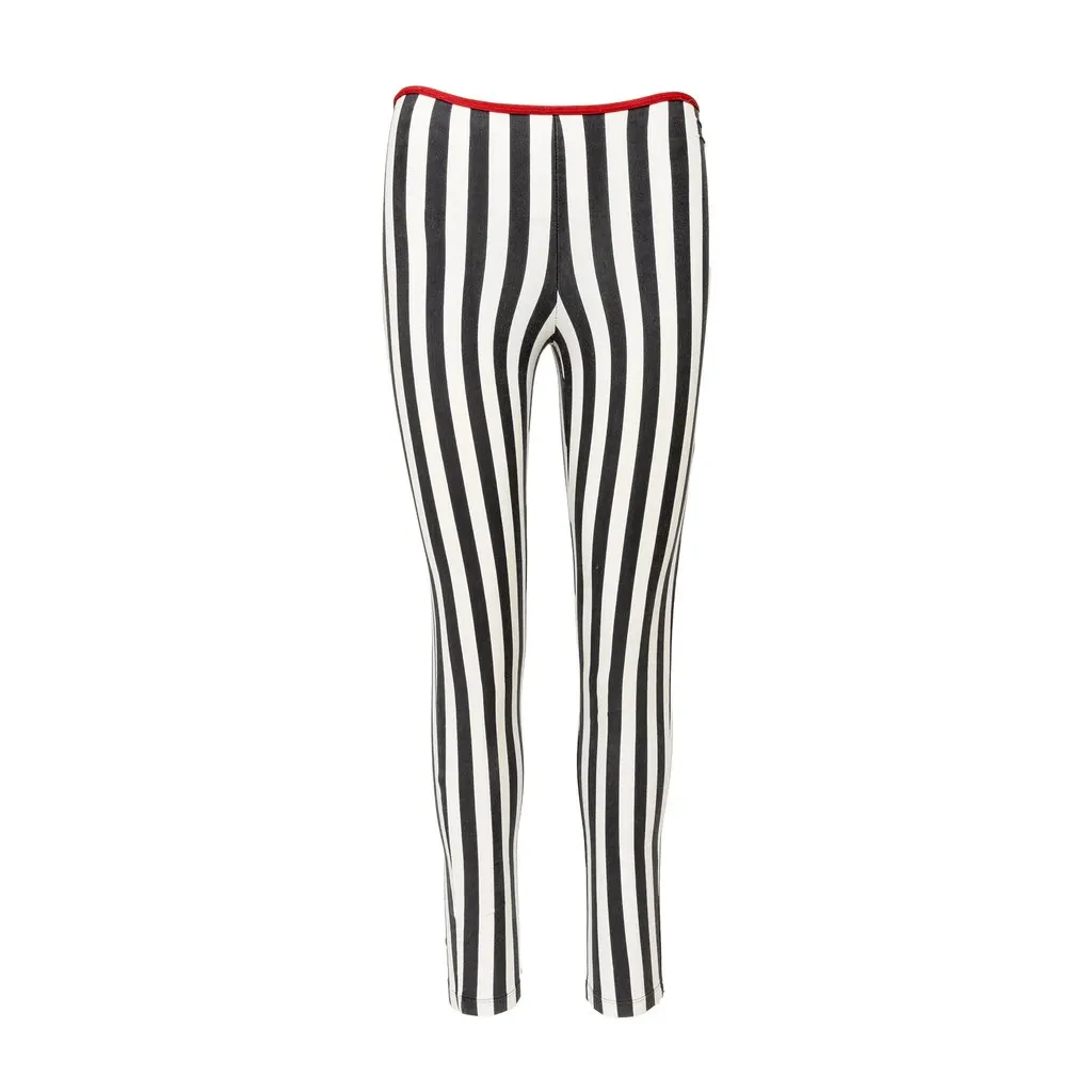 Unsigned Fuzzi Stripe Pants - '90s MultiColor Cotton Good - Front View