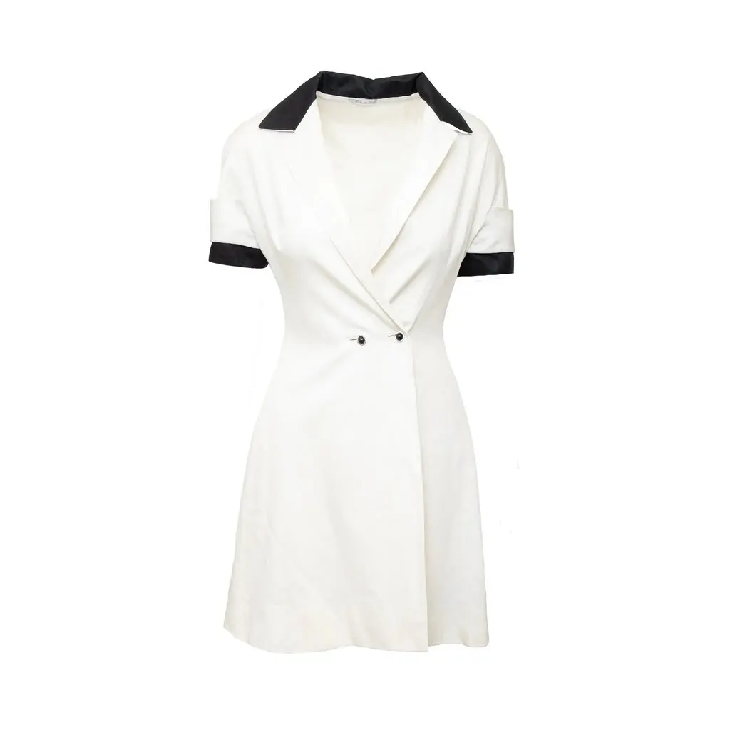 Gianni Versace Couture Mini Dress - '90s Black Linen Good - Front View
