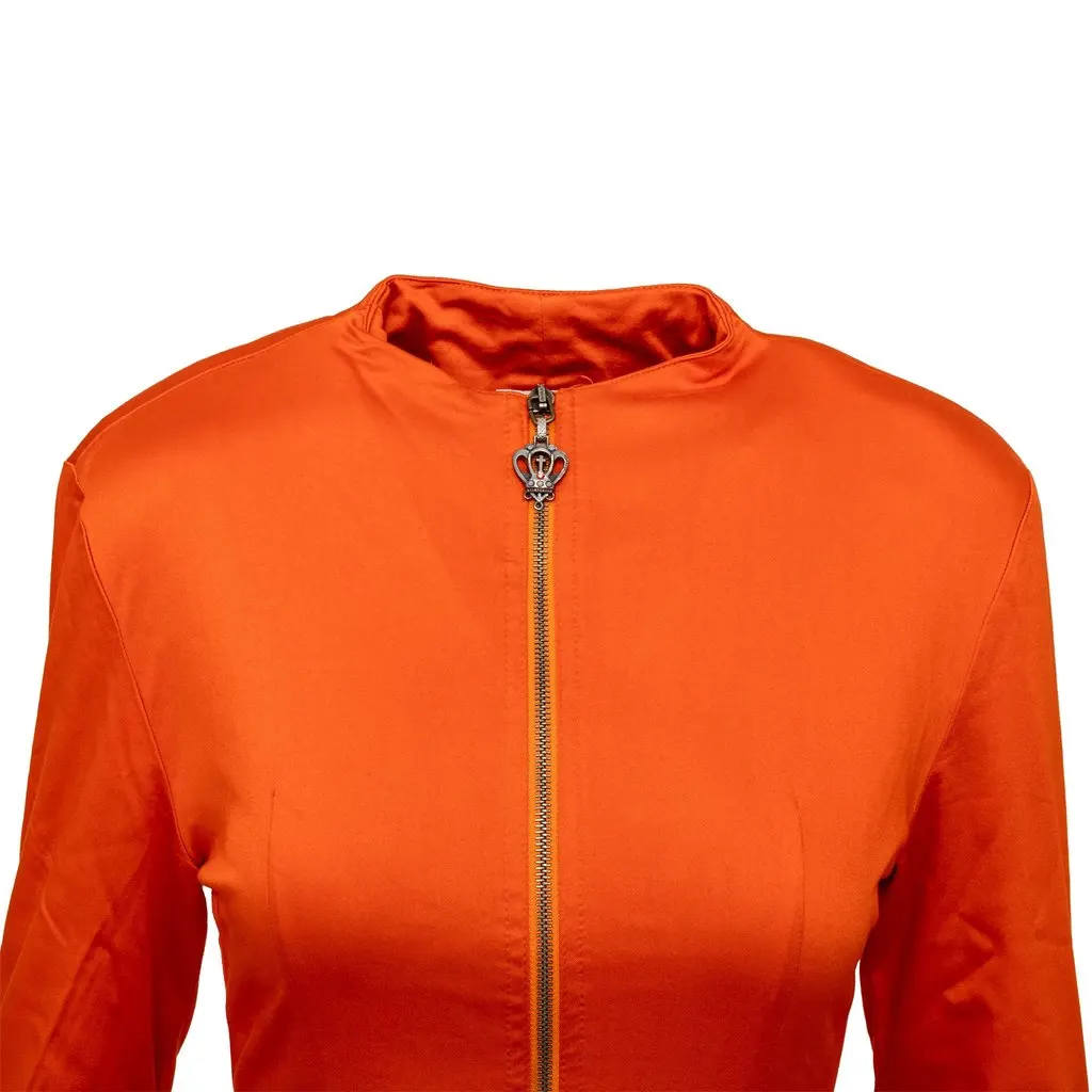 Gianni Versace Versus Mini Dress with Zipper - '90s Orange Good - Inside View
