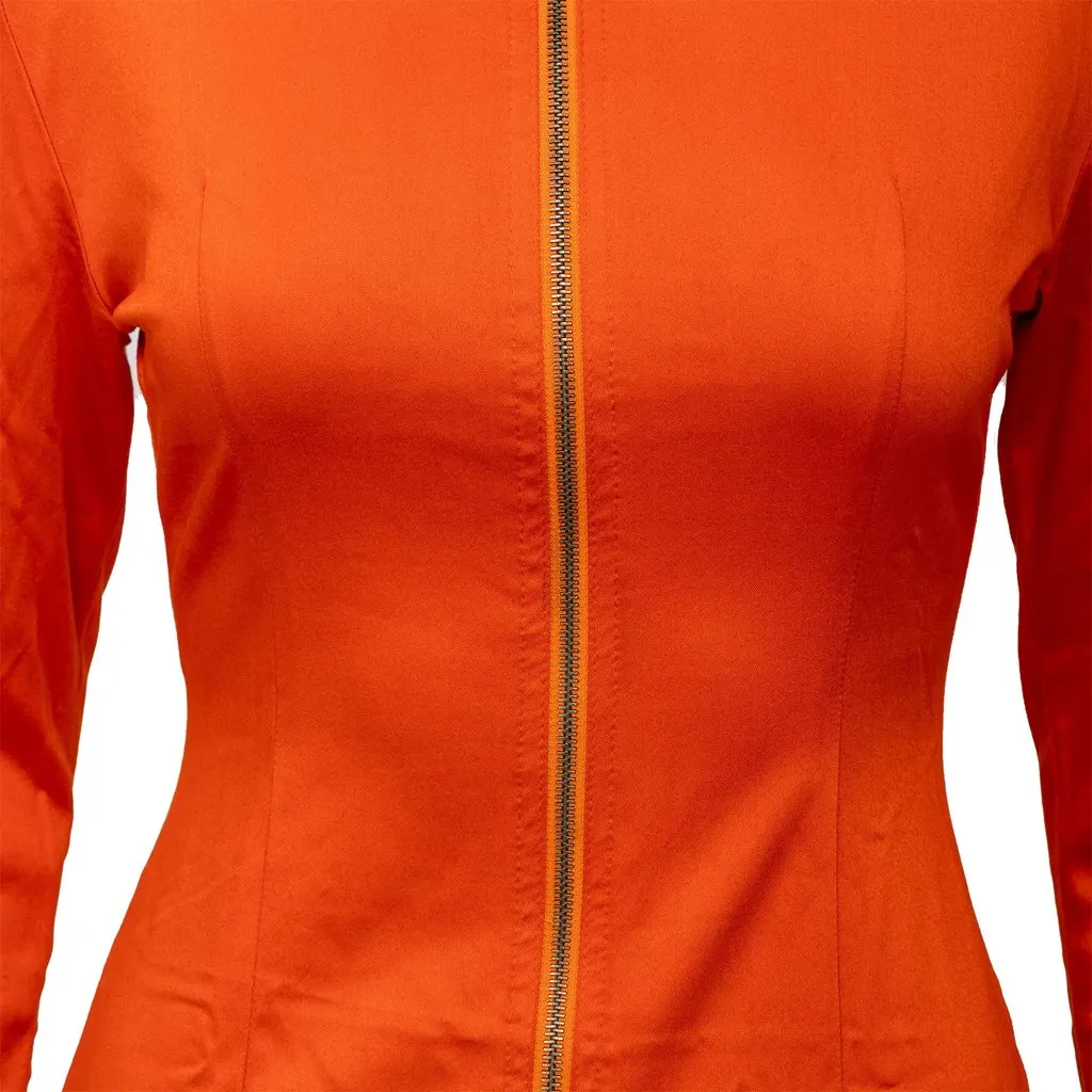 Gianni Versace Versus Mini Dress with Zipper - '90s Orange Good - Box View