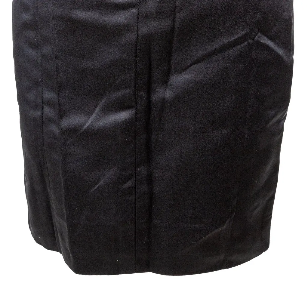Saint Laurent Mini Dress - '00s Black Satin Good - Box View