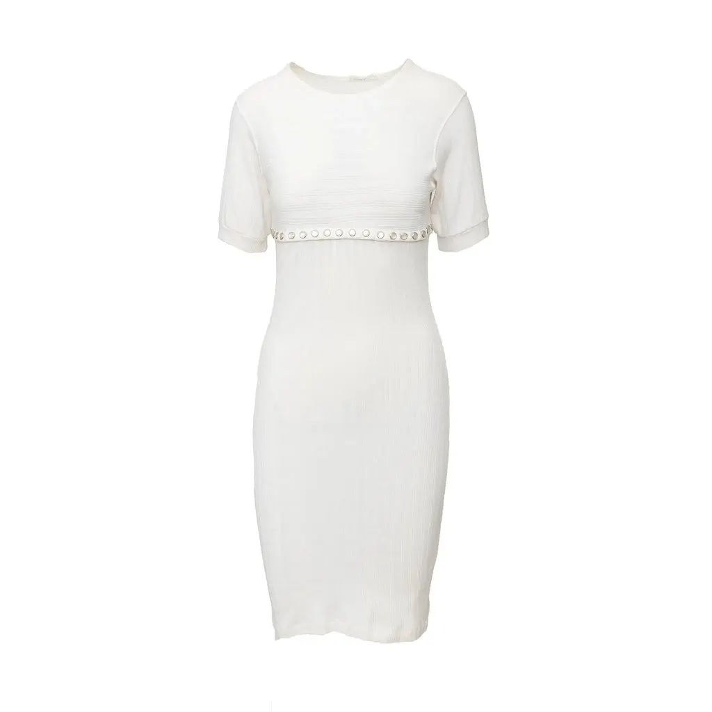 Jean Paul Gaultier Gaultier 2 Way Dress - '90s Silver Cotton Good - Front View