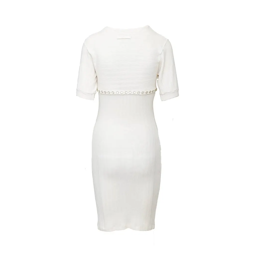 Jean Paul Gaultier Gaultier 2 Way Dress - '90s Silver Cotton Good - Back View