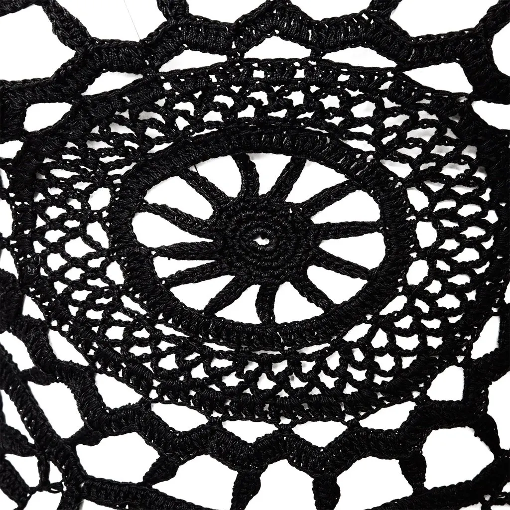 Dolce & Gabbana Crochet Top - '00s Black Cotton Good - Model View