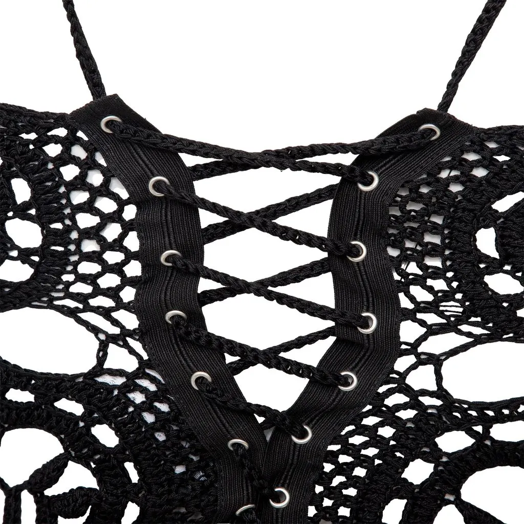 Dolce & Gabbana Crochet Top - '00s Black Cotton Good - Box View