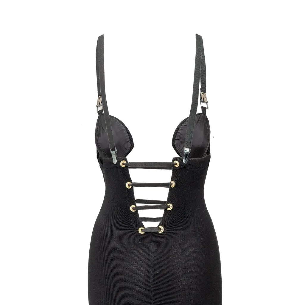 Versace Bustier Jumpsuit - '90s Black Good - Box View