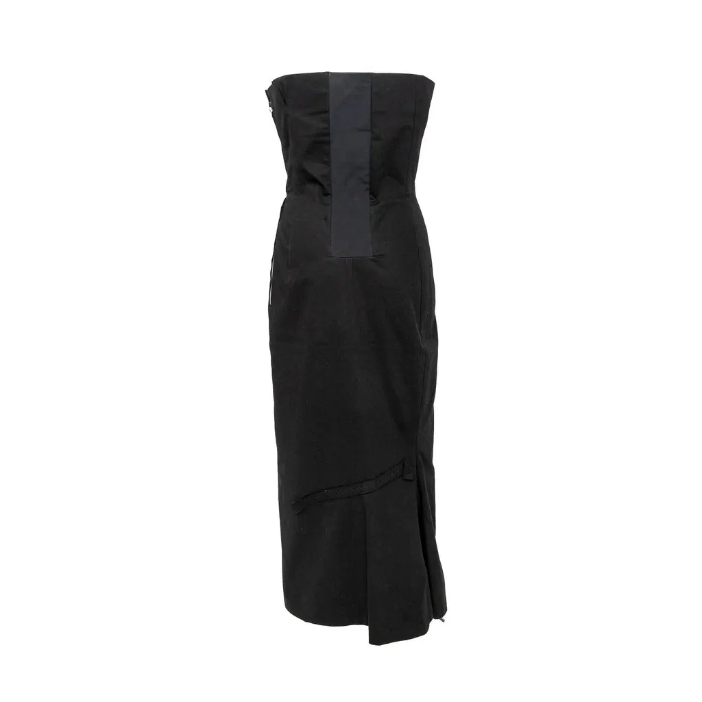Yohji Yamamoto Strapless Dress - '90s MultiColor Cotton Good - Inside View
