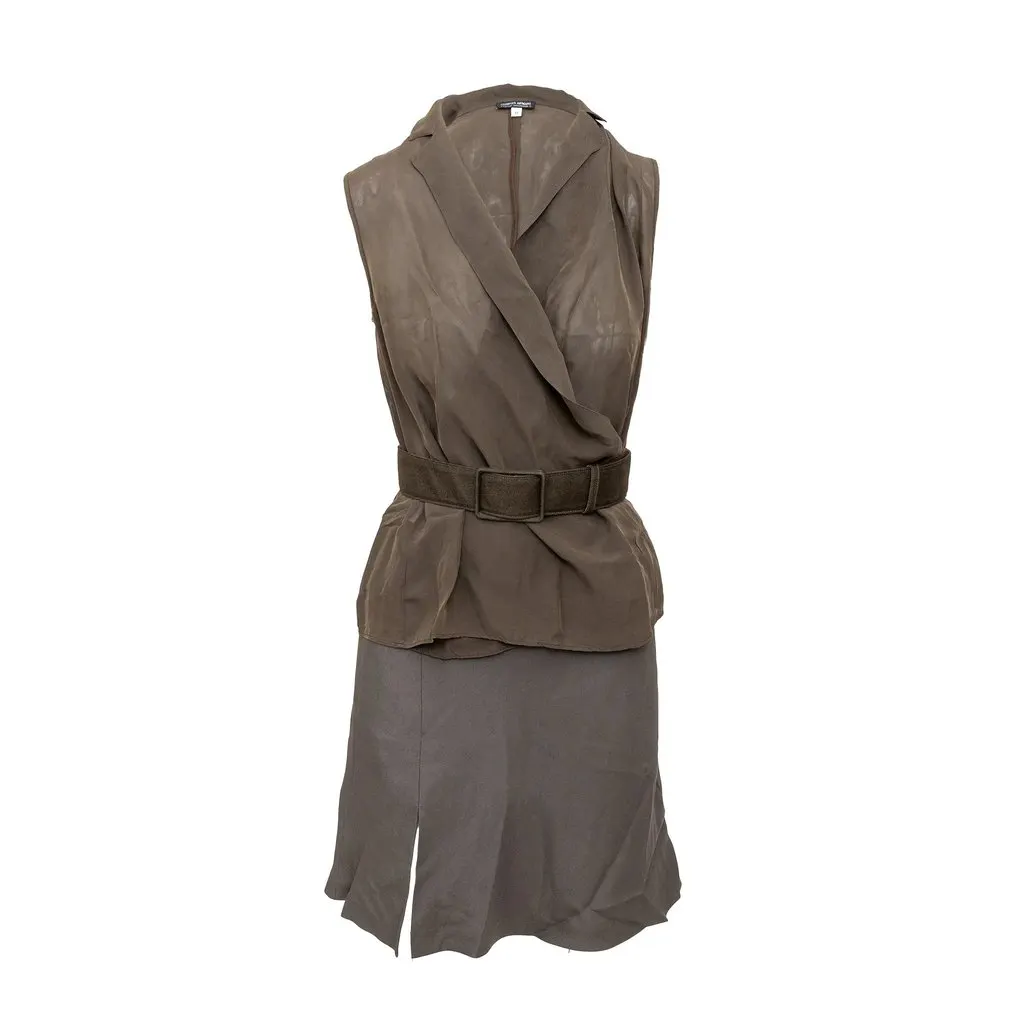 Giorgio Armani and Skirt Set - '90s Red Canvas Good - Front View