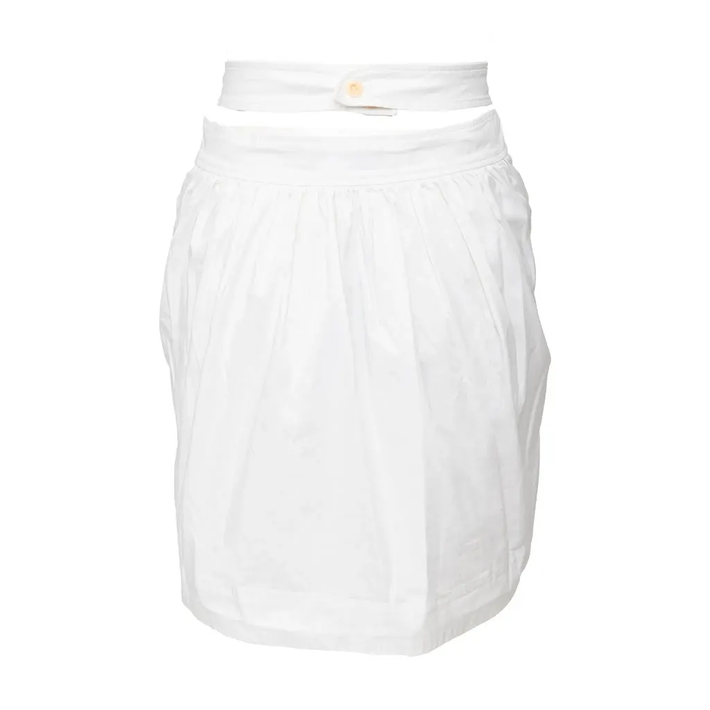 Chloé See by Chloé Cotton Skirt - '10s White Cotton Good - Front View