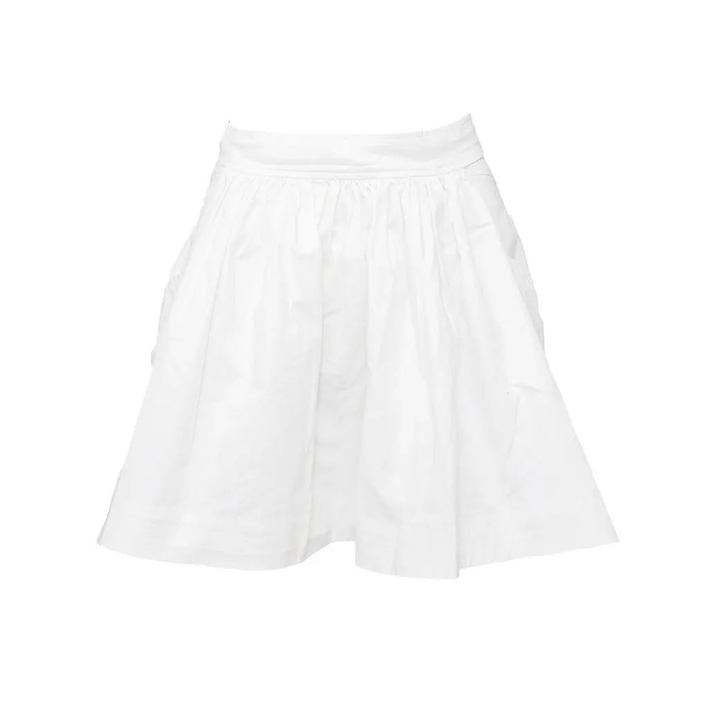 Chloé See by Chloé Cotton Skirt - '10s White Cotton Good - Back View