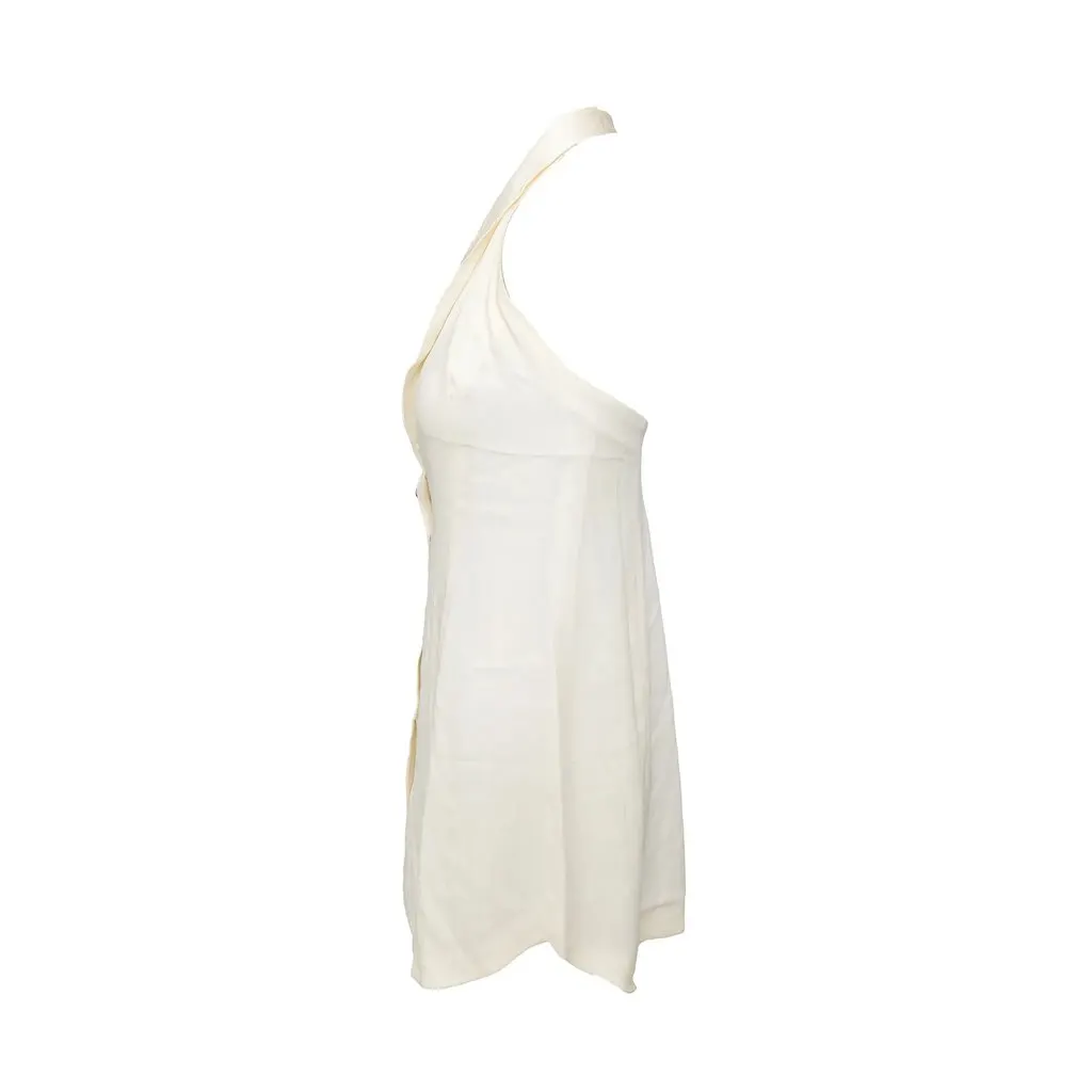 Emporio Armani Halter Mini Dress - '10s White Good - Back View
