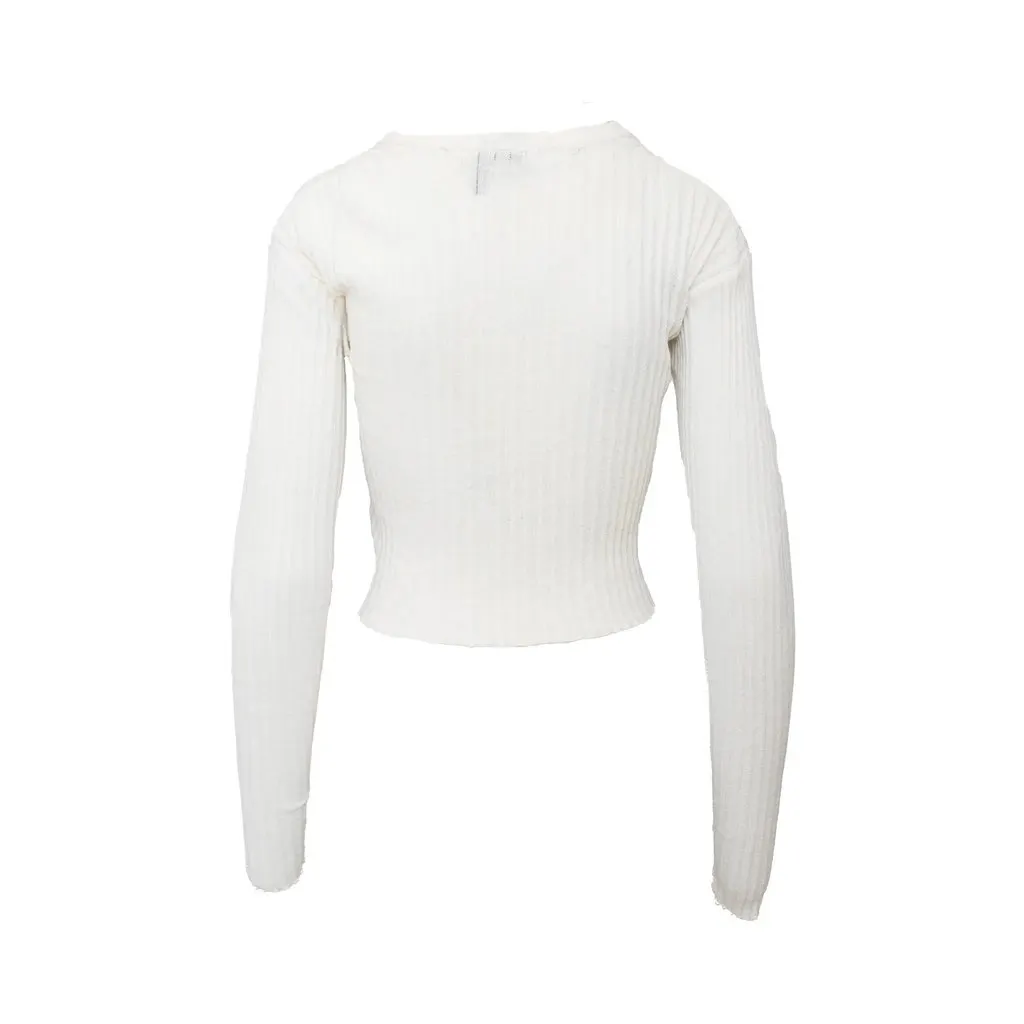 Romeo Gigli G Gigli Knit Cardigan - '90s White Good - Inside View