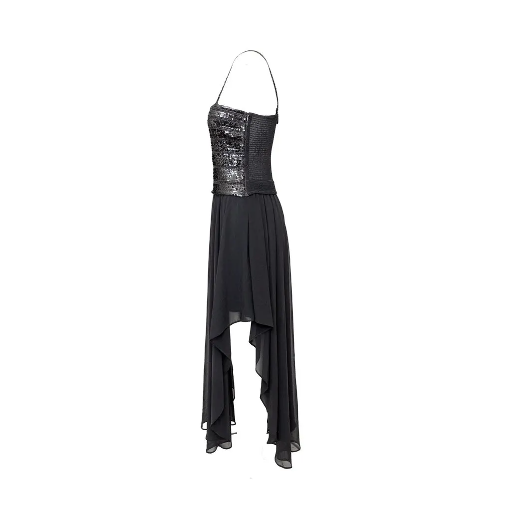 La Perla Ritmo di Perla Sequin Dress - '90s Black Good - Back View