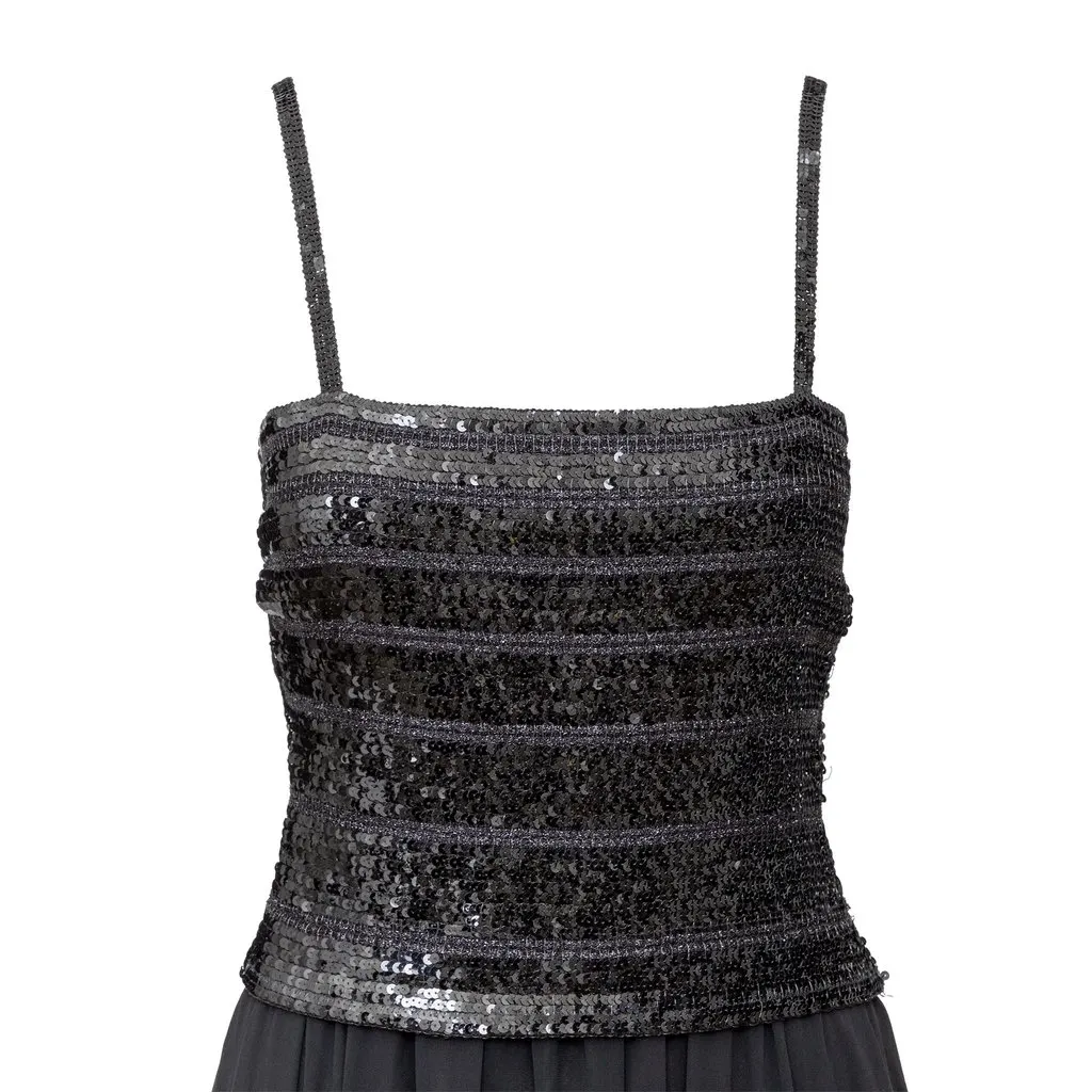 La Perla Ritmo di Perla Sequin Dress - '90s Black Good - Model View
