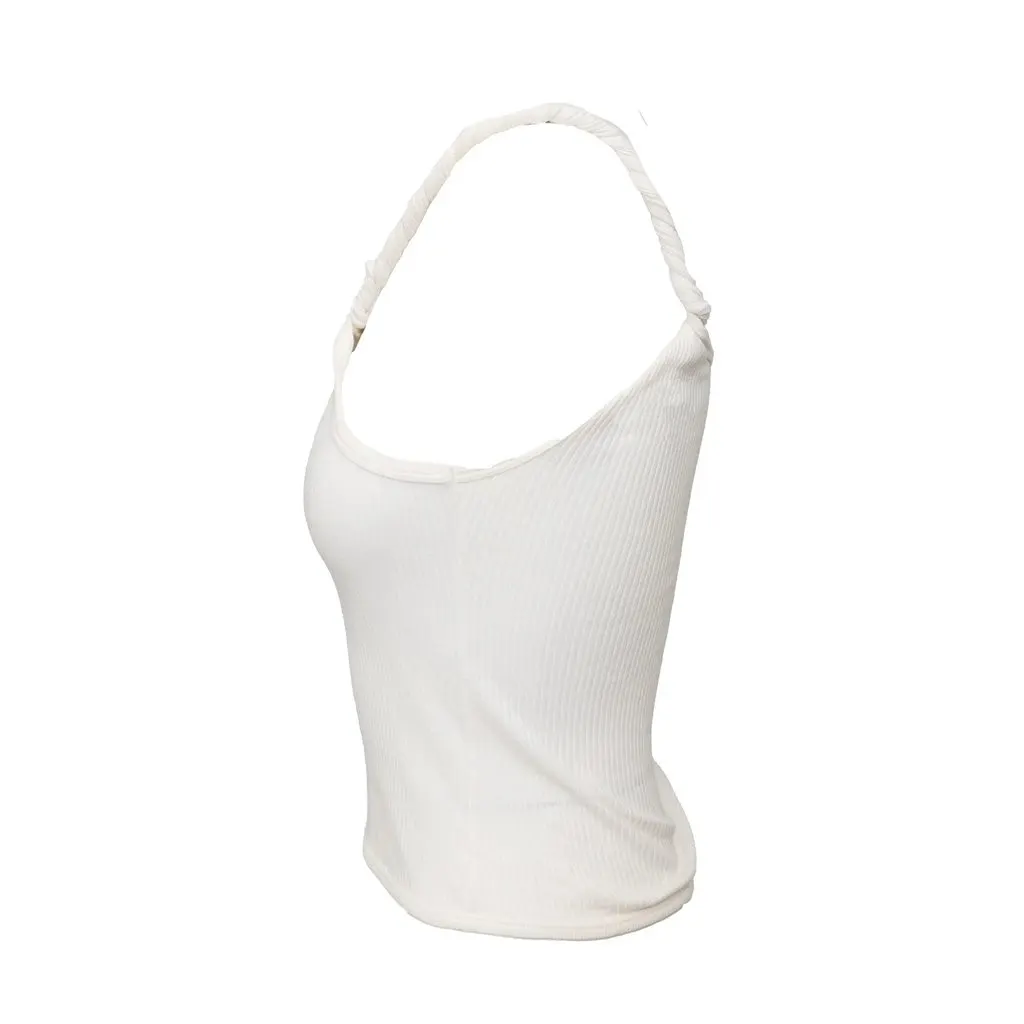 Alexander McQueen Tank Top - '10s MultiColor Cotton Good - Back View