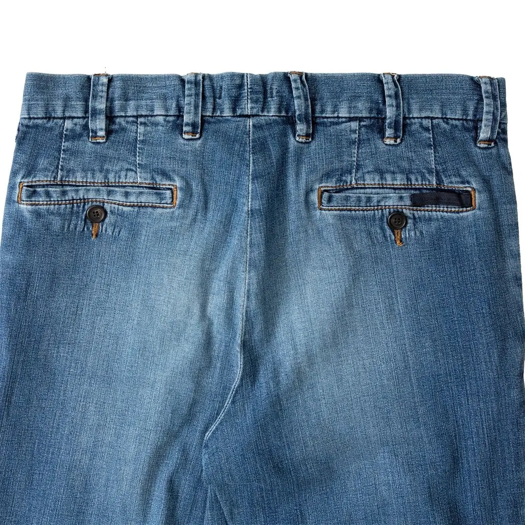 Prada Denim Pants - '10s MultiColor Denim Good - Model View