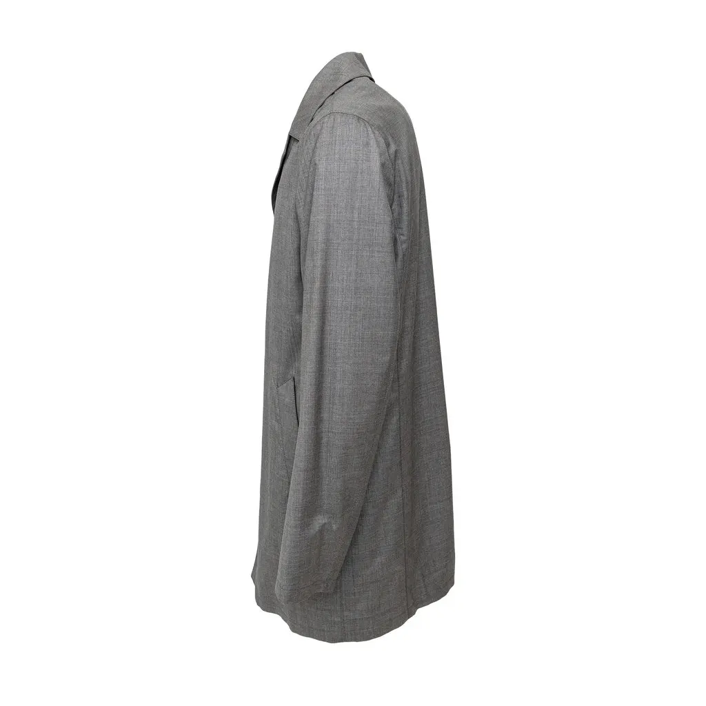 Unsigned FG Roma Wool Coat - '10s Grey Wool Good - Back View