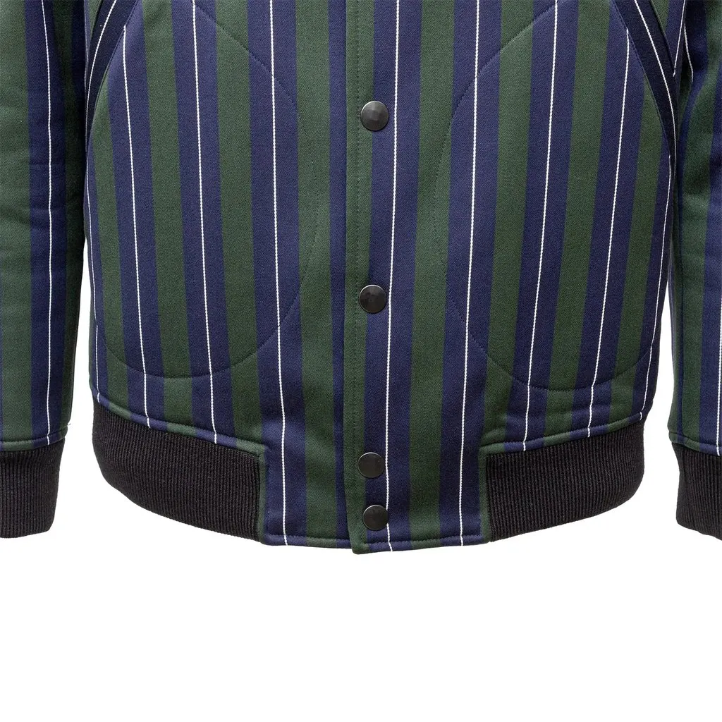 Unsigned Mauro Grifoni Stripe Bomber Jacket - '10s Black Wool Good - Box View