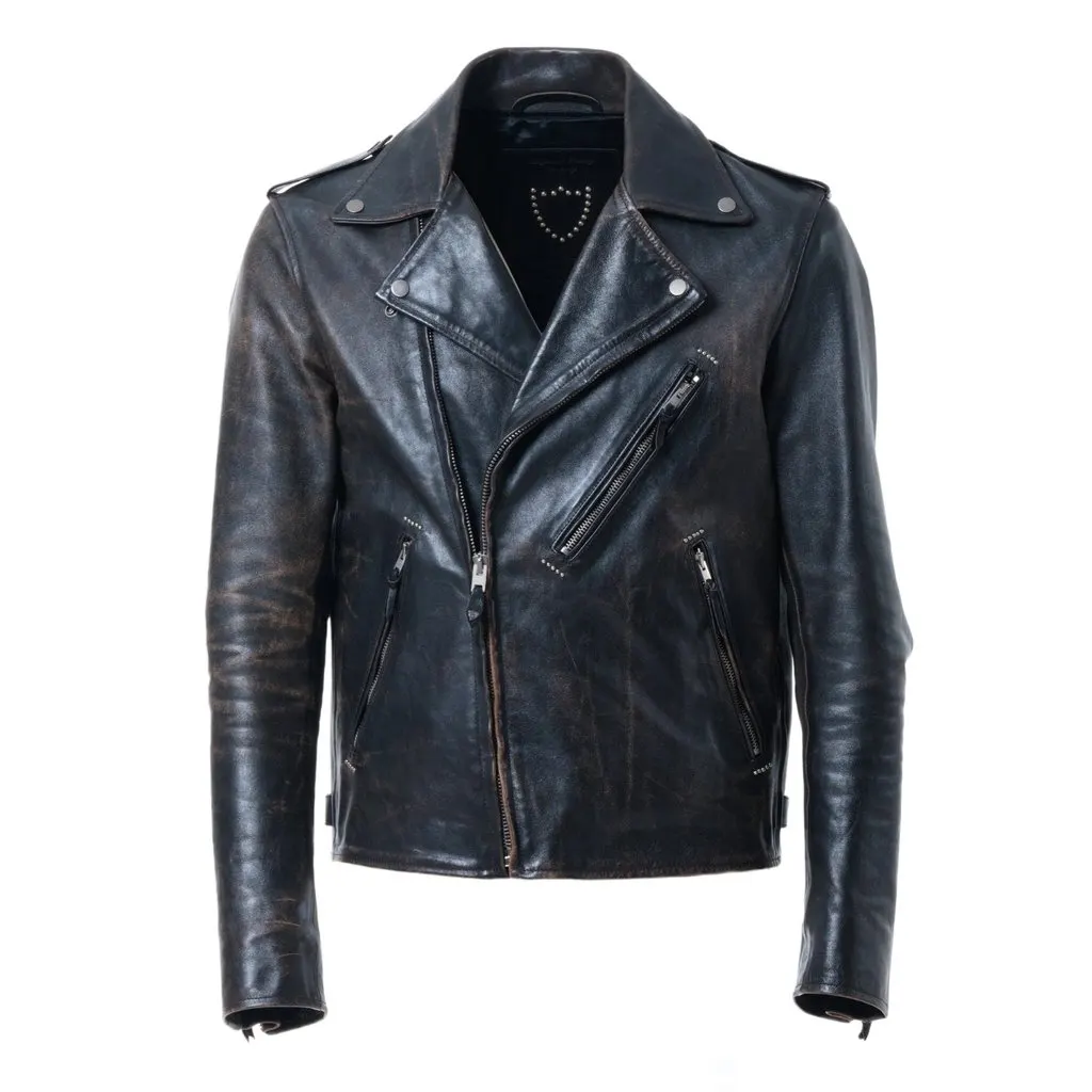 Unsigned Hollywood Trading Company Leather Jacket - '10s Red Leather Good - Front View