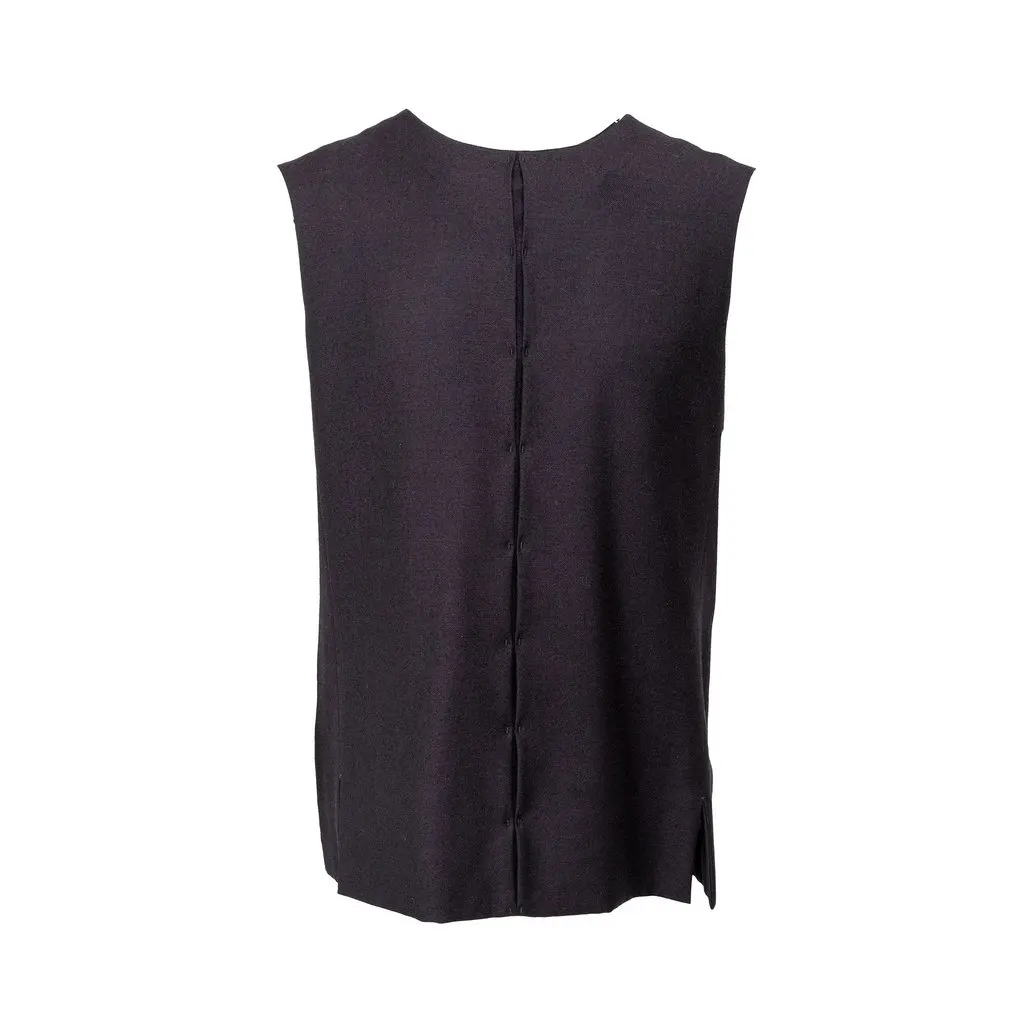 Jil Sander Wool Top - '10s Navy Wool Good - Front View
