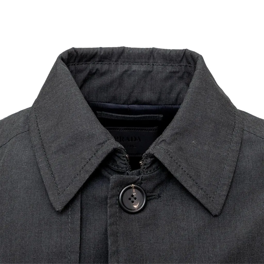 Prada Short Trench - '10s Grey Good - Model View