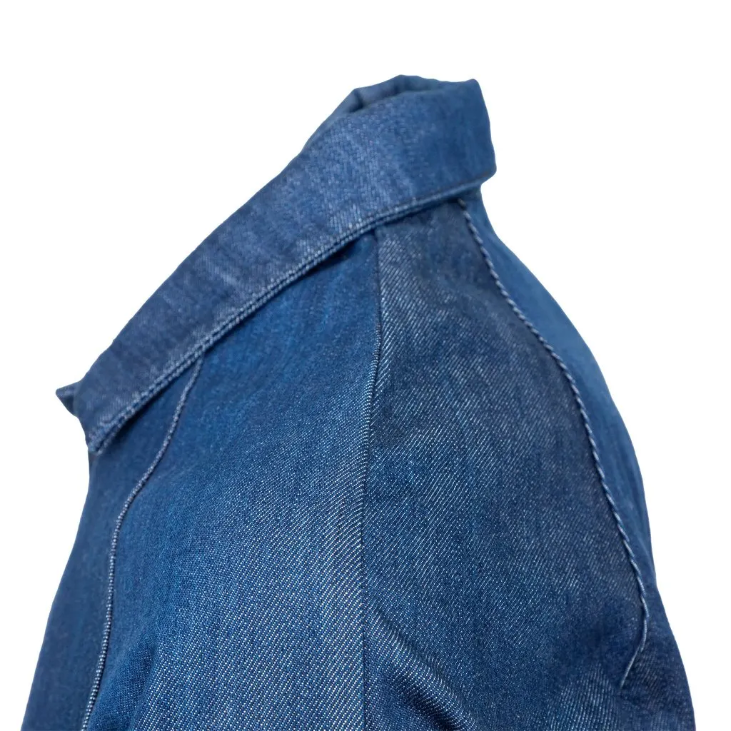 Unsigned Denim Shirt - '20s Blue Denim Good - Model View