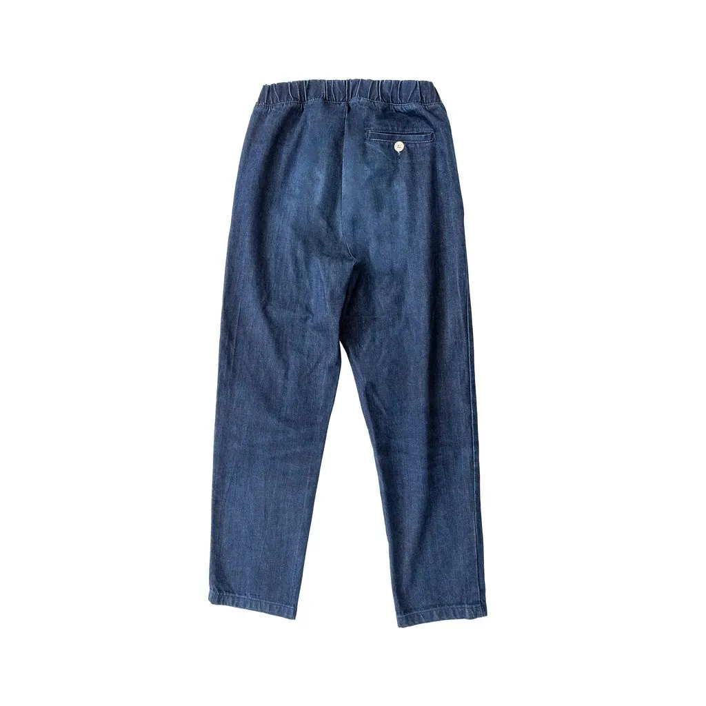 Unsigned Denim Trousers - '20s Blue Denim Good - Back View
