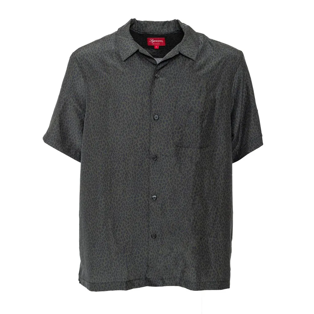 Supreme Leopard Silk Shirt - '20s MultiColor Silk Good - Front View