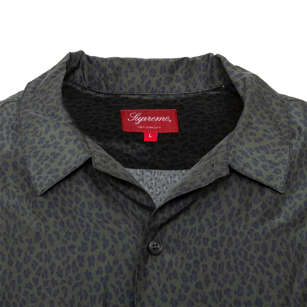 Supreme Leopard Silk Shirt - '20s MultiColor Silk Good - Inside View