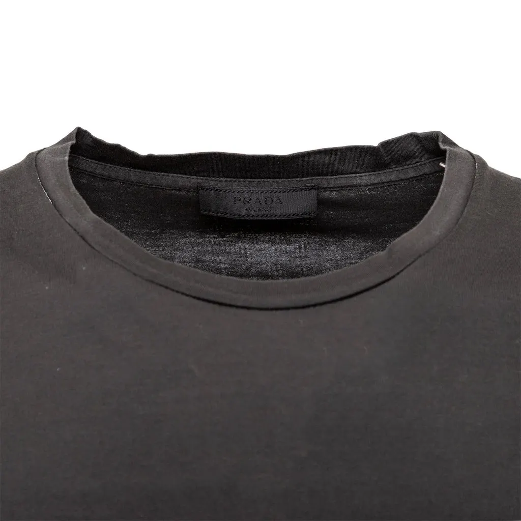 Prada Cotton T-shirt - '20s Grey Cotton Good - Inside View