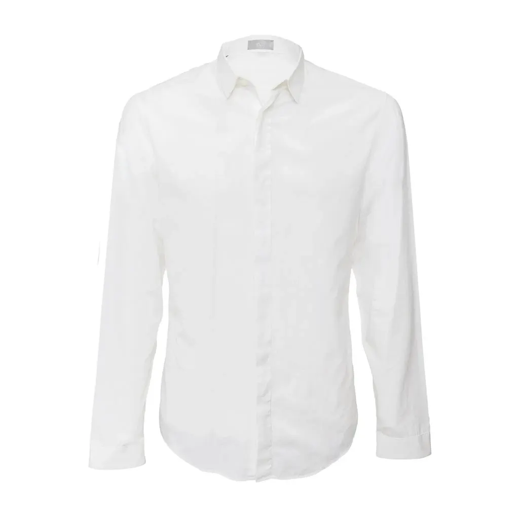 Dior Cotton Shirt - '10s White Cotton Good - Front View