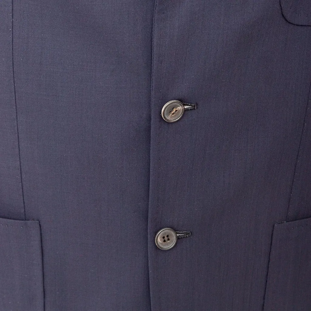 Unsigned FG Roma Unlined Blazer - '10s Blue Silk Good - Box View