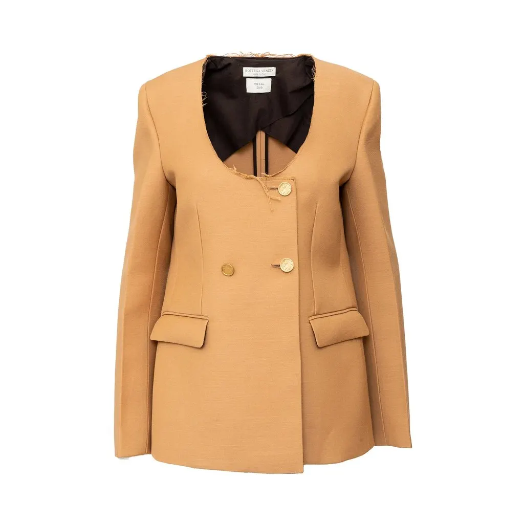 Bottega Veneta Jacket - '20s Gold Wool Good - Front View
