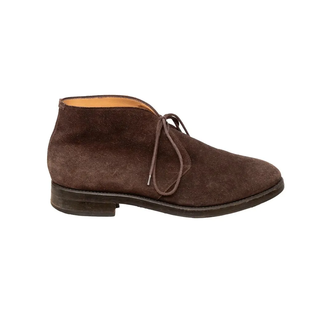 Unsigned J. Glen Suede Shoes - '10s Brown Suede Good - Front View