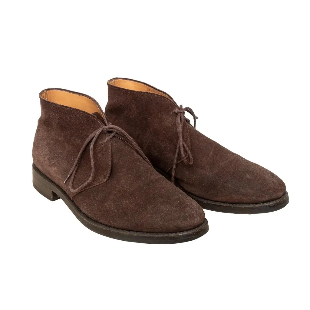 Unsigned J. Glen Suede Shoes - '10s Brown Suede Good - Back View