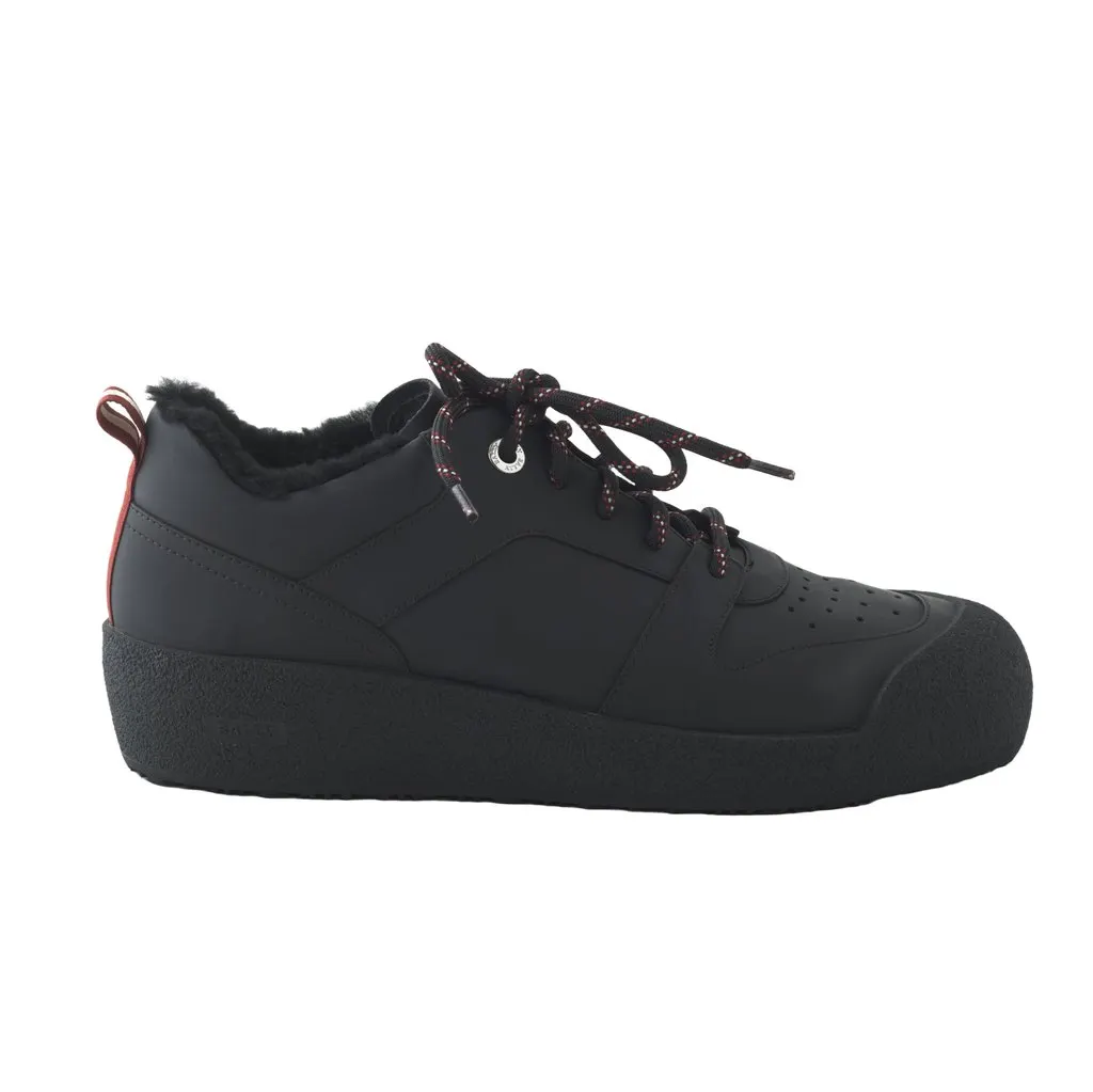 Bally Cuvio Fur Lining Sneaker - '10s Black Leather Good - Front View