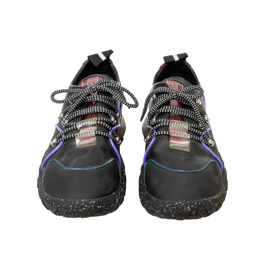 Bally Gady Low Top Sneakers - '10s Black Leather Good - Back View