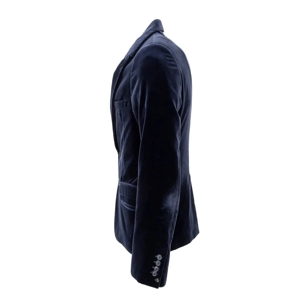 Dior Velvet Blazer - '00s Navy Velvet Good - Back View