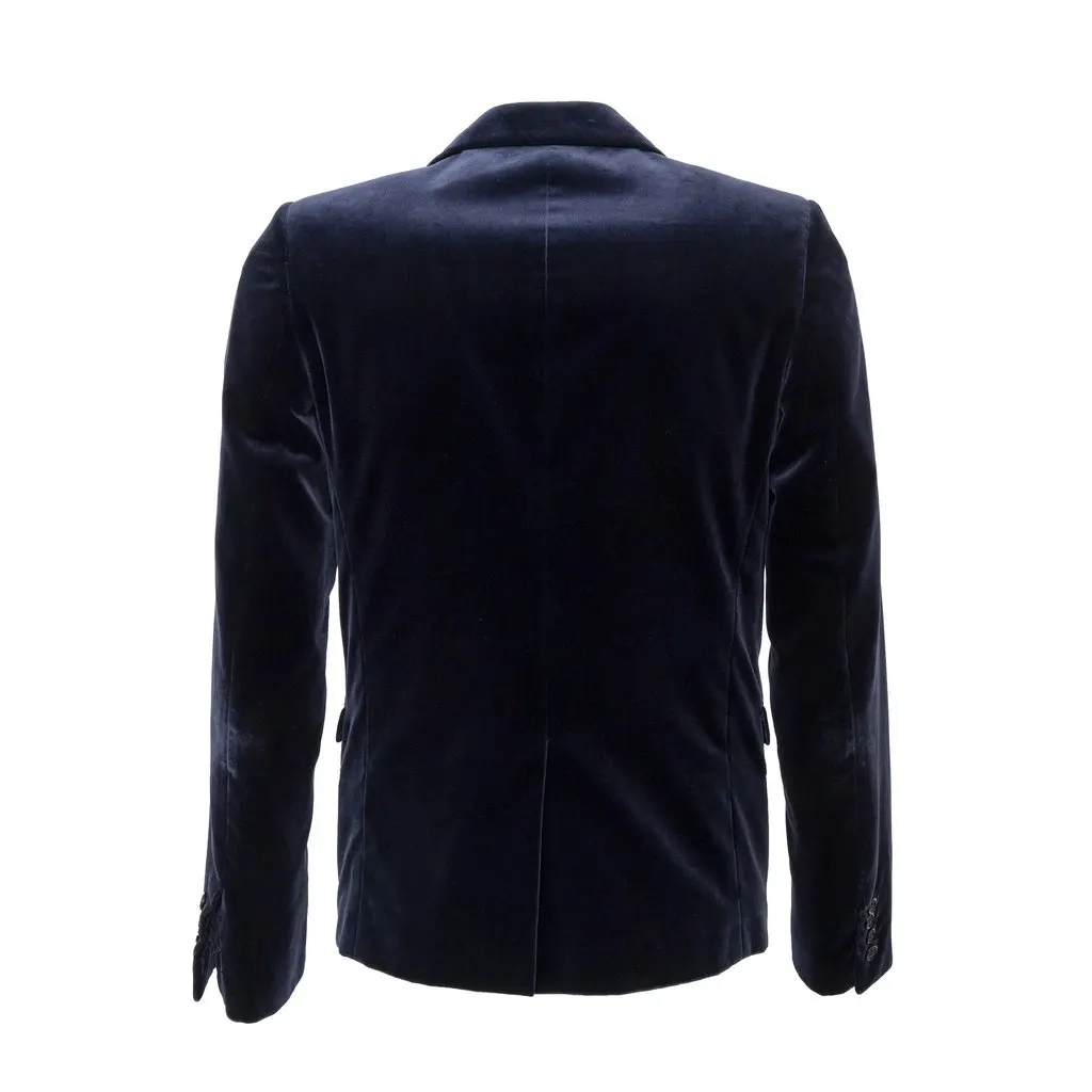 Dior Velvet Blazer - '00s Navy Velvet Good - Inside View
